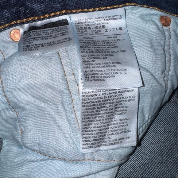 Levi's 501 Blue Straight Jeans Classic Fit - Picture 8 of 8